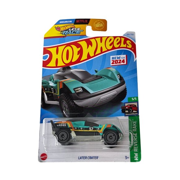 Hot Wheels 2024 Later Crater HW Reverse Rake 164/250 Green Car - Picture 1 of 7